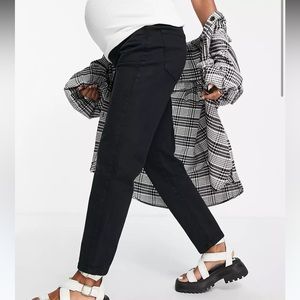 Cotton:On Maternity overbump stretch mom jean in black